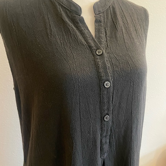 Esby Black Textured Cotton Tunic Dress - Picture 3 of 7